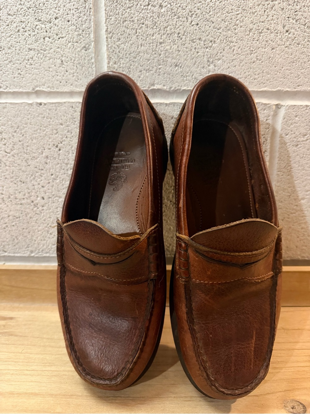 Brown Leather Men's Penny Loafers